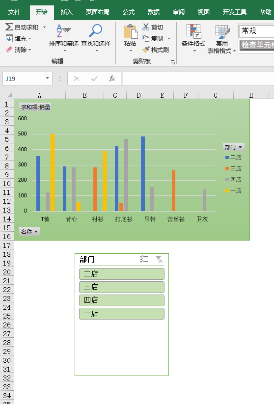 Excel切片器的完美应用：制作动态图表，需要哪些信息就点哪