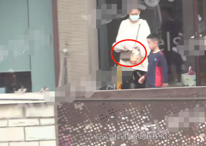 應采兒接兒子Jasper放學被拍，手拿漢堡超寵孩子，當眾跳舞很賣力