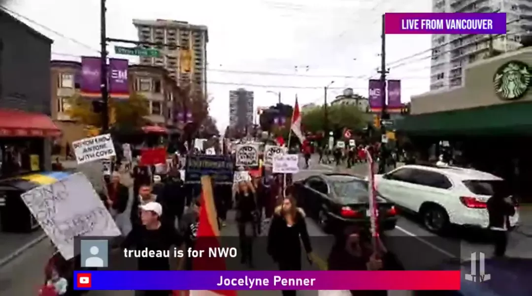 温哥华爆发大型游行 数千人不戴口罩挤爆市中心还辱骂路人