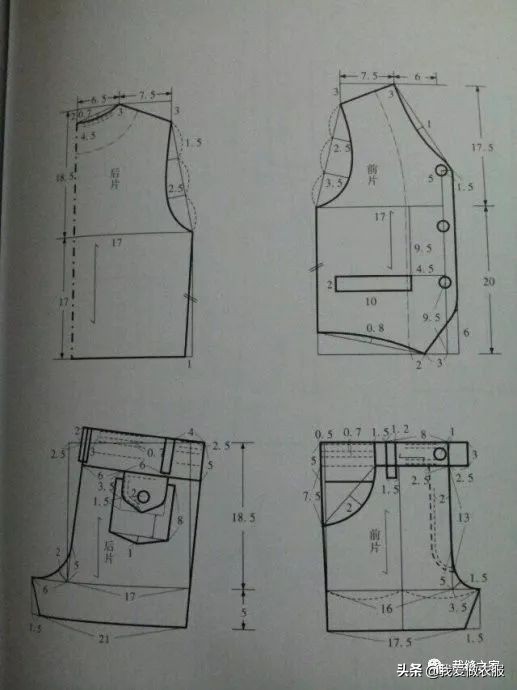 儿童马甲裁剪图