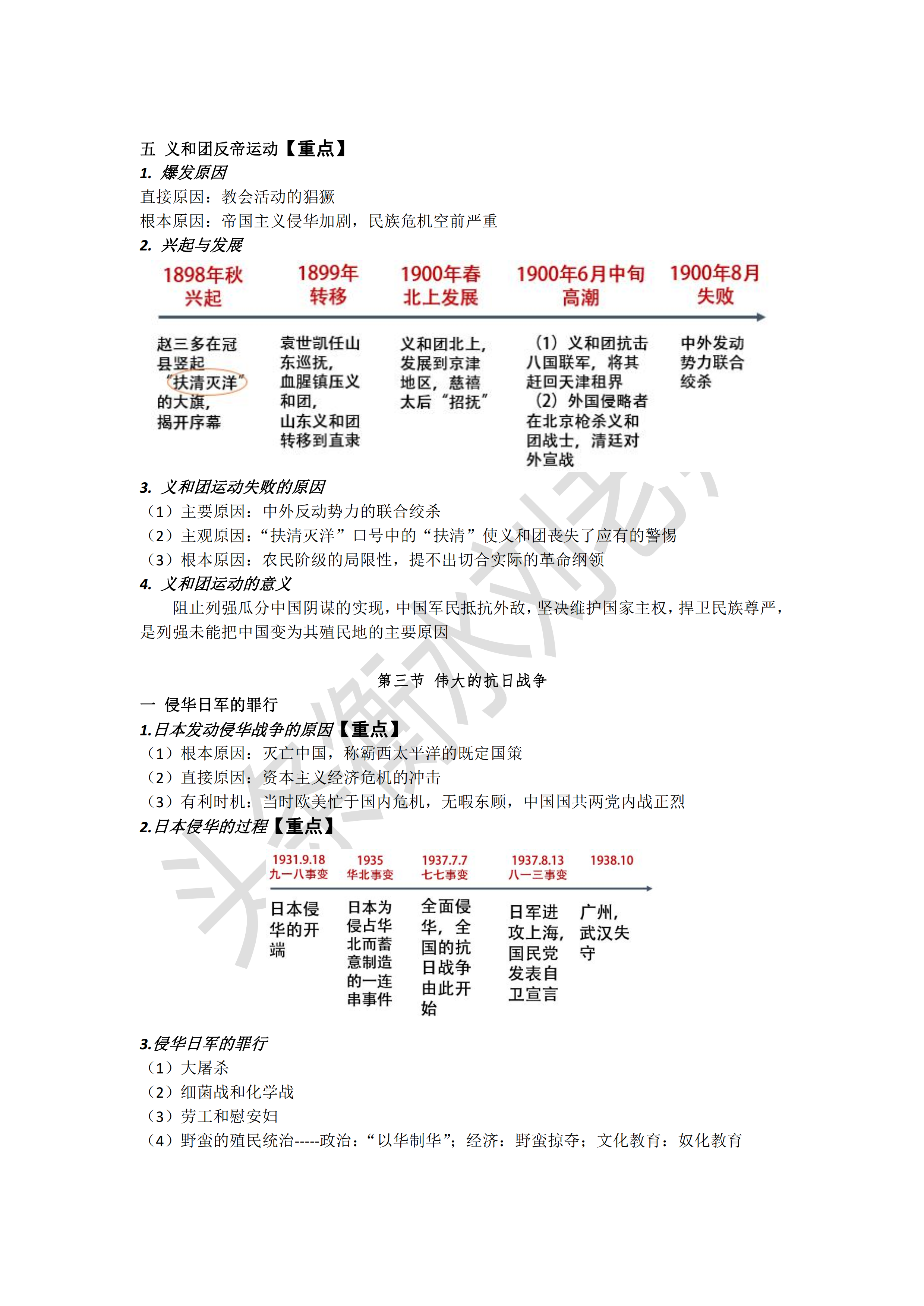 2021新高一历史：第二单元重点难点+易出错，必考高频核心要点