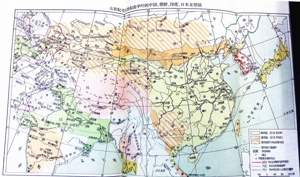 国内国外，不同版本的唐朝疆域图