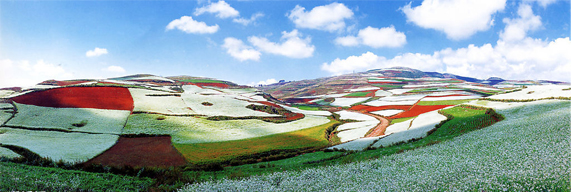 The red land, known as the palette of the world, is rich in colors and constitutes a spectacular view of the earth