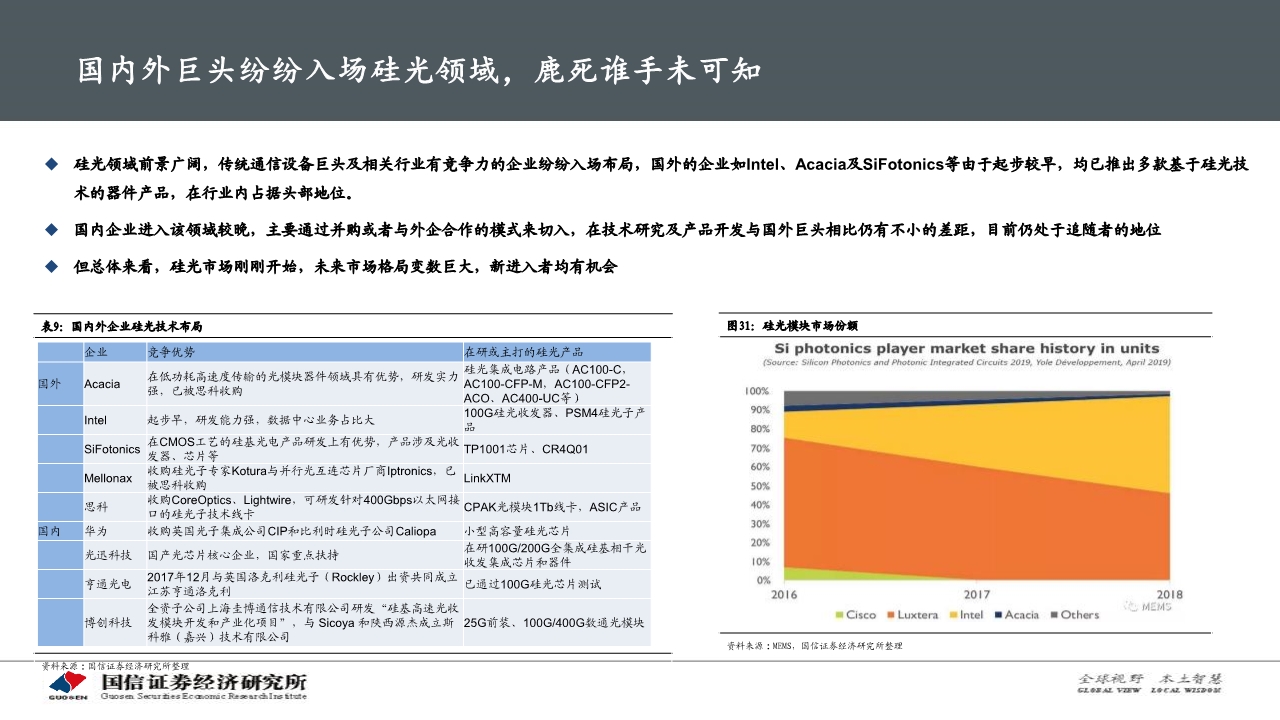 光通信产业专题报告：硅光模块大有可为