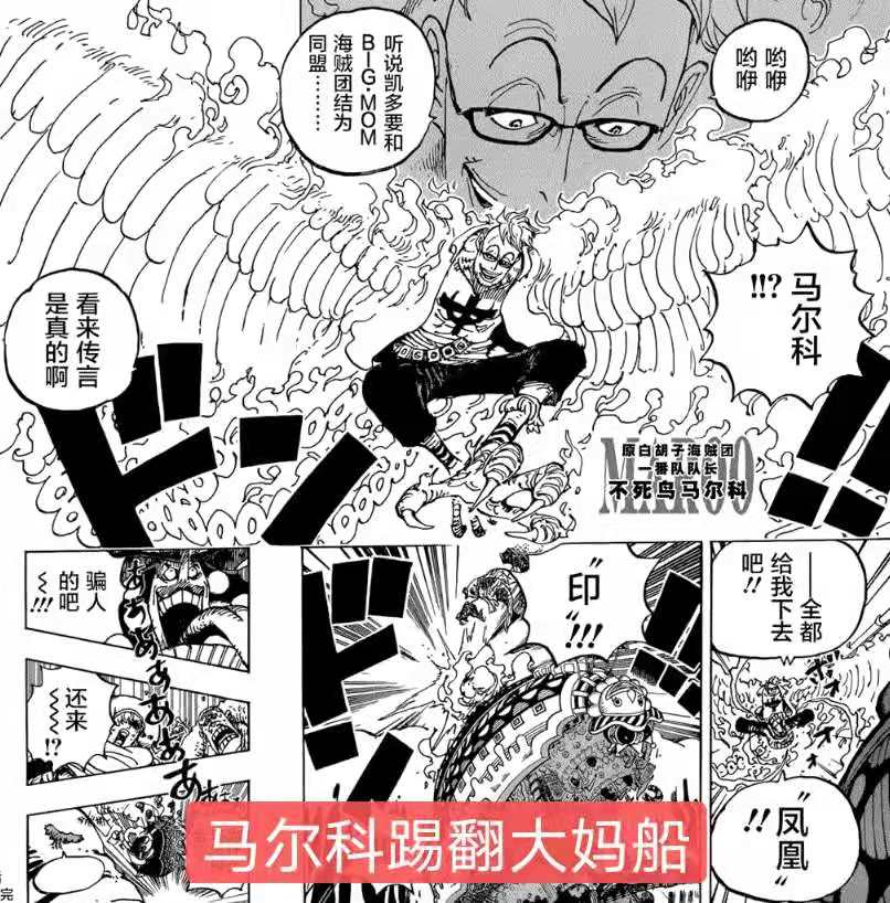 海賊王1005：燼VS馬爾科，不死鳥力壓無齒翼龍，燼沒有勝算