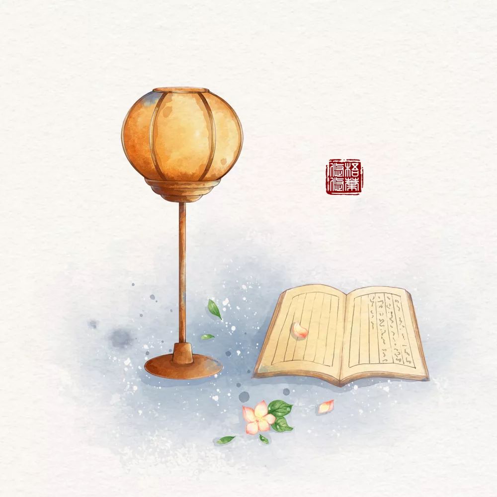 古风美物插画 | 裁为合欢扇，团团似明月