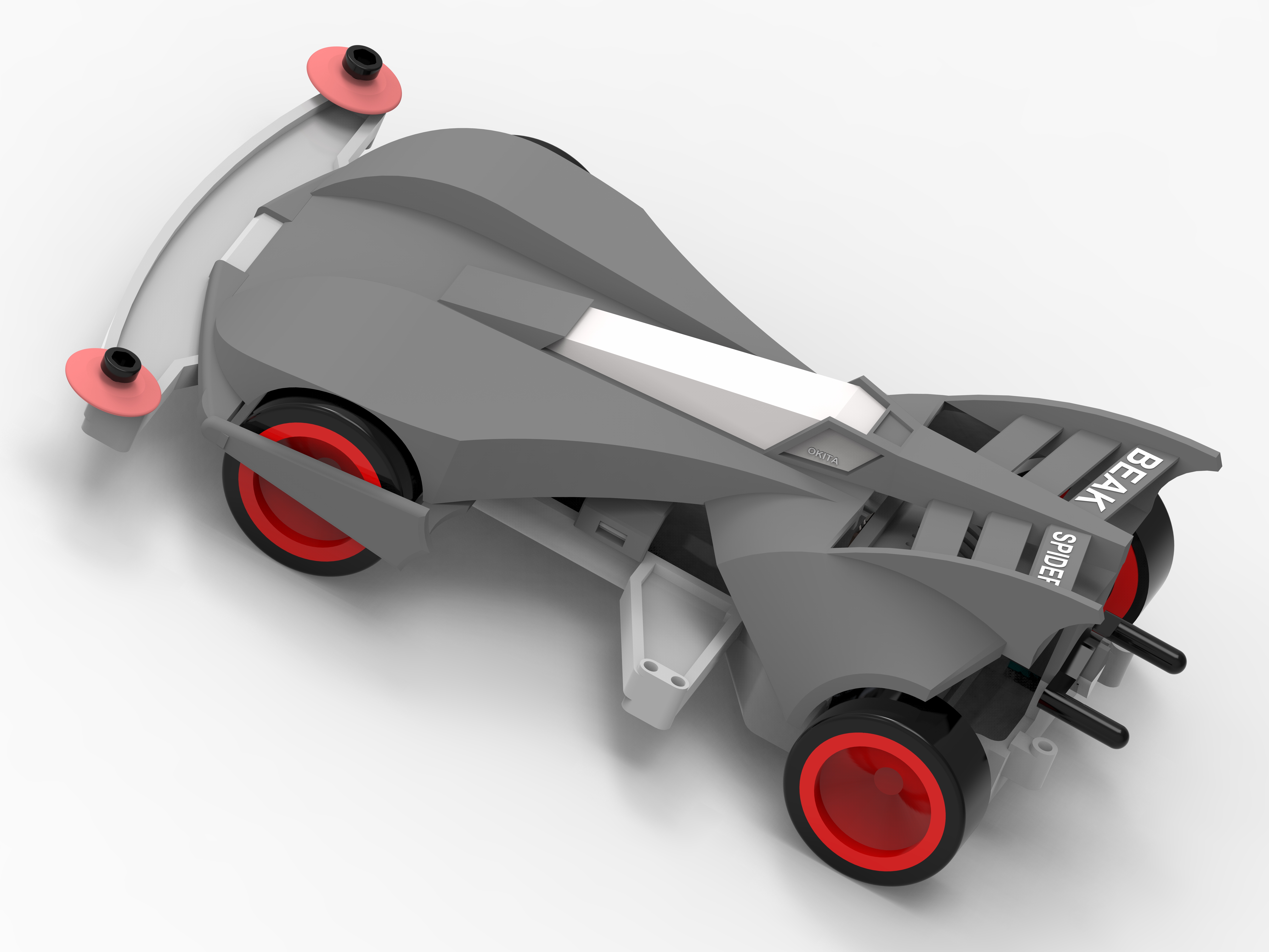 Beak Spider Tamiya Car蜘蛛王四驱车3D图纸 SOLIDEDGE设计 附STP