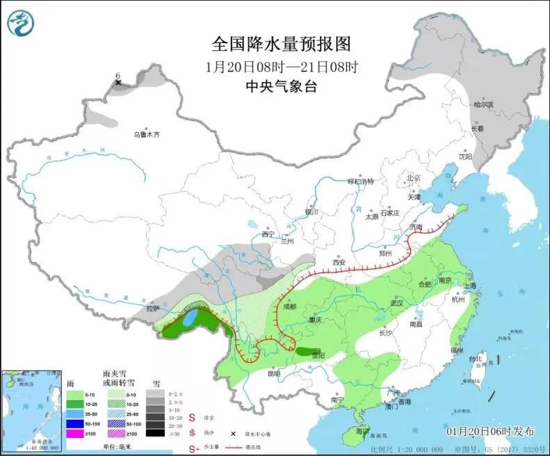 腊八节气，全国大范围雨雪天气，而更大面积的降温正在酝酿生成