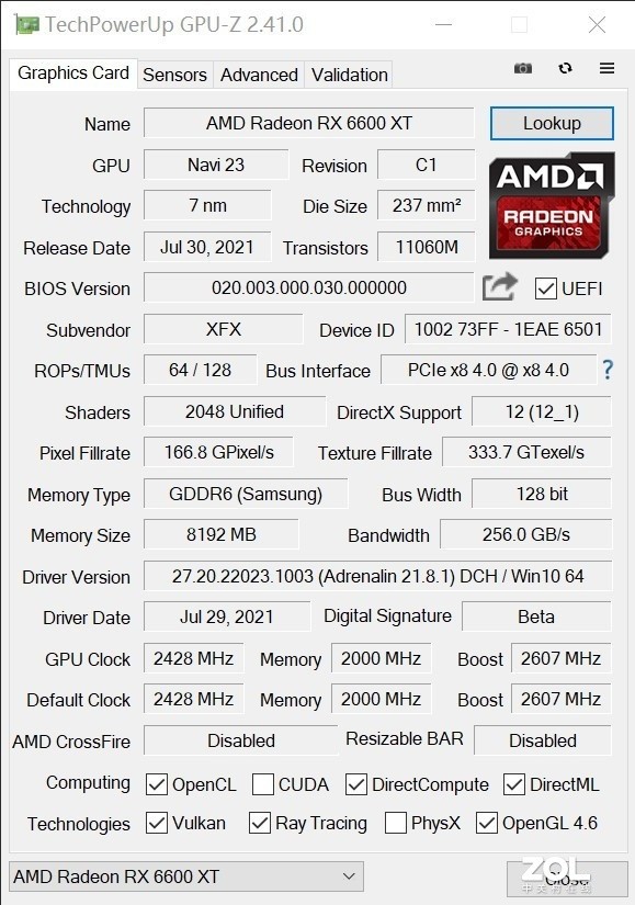 AMD RX 6600 XT首测老用户的新选择