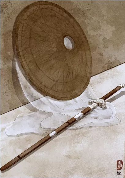 古风美物插画 | 裁为合欢扇，团团似明月