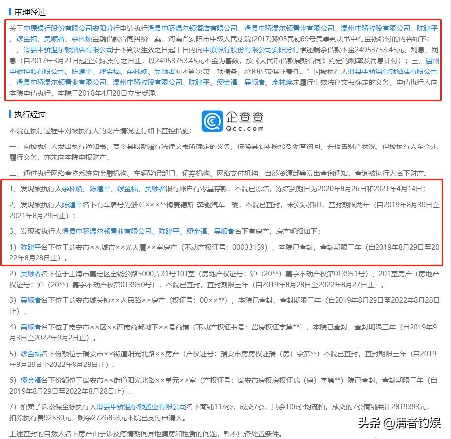 富二代人设还没捂热就落败 黄明昊母亲银行账户被冻结 已还百万 法制 蛋蛋赞