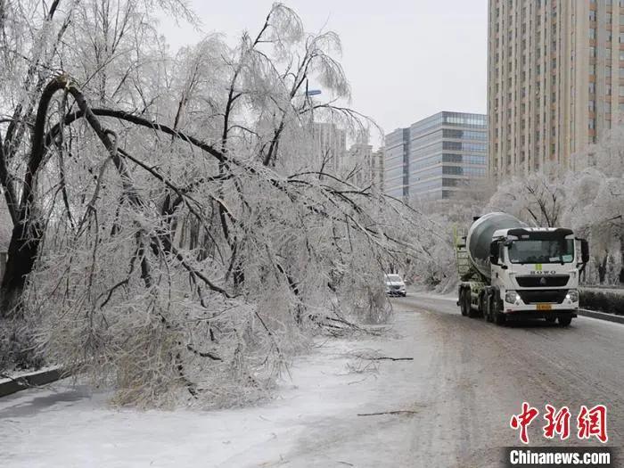 罕见冻雨危害严重 长春街边损失超2亿元