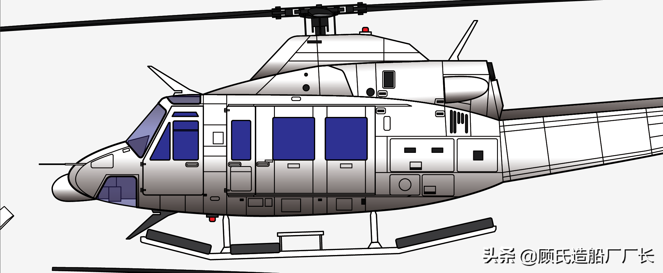 带病飞行空中散架，记海洋直升机公司贝尔412机