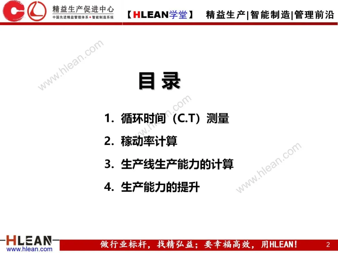 「精益学堂」生产能力计算讲义