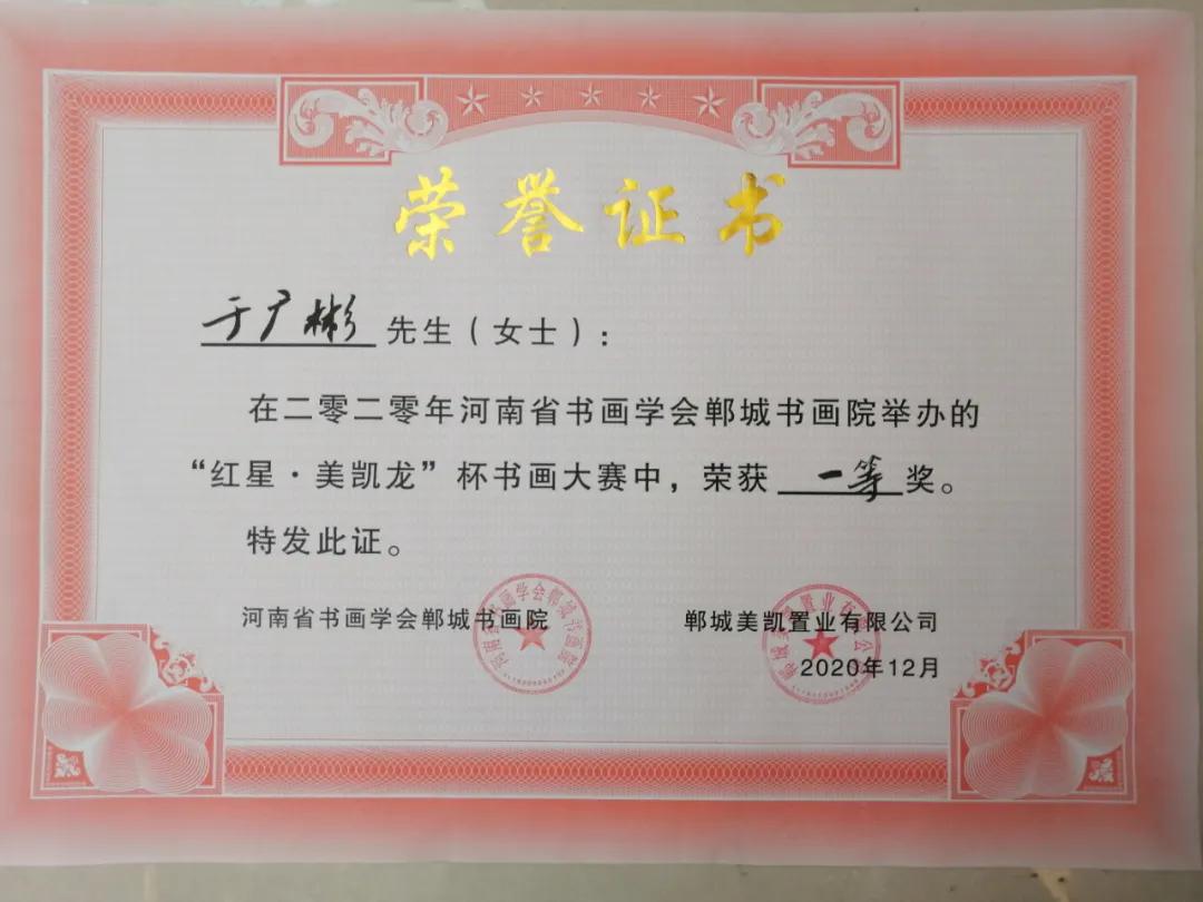 郸城县书画院首届”红星·美凯龙”杯书画大赛颁奖仪式举行