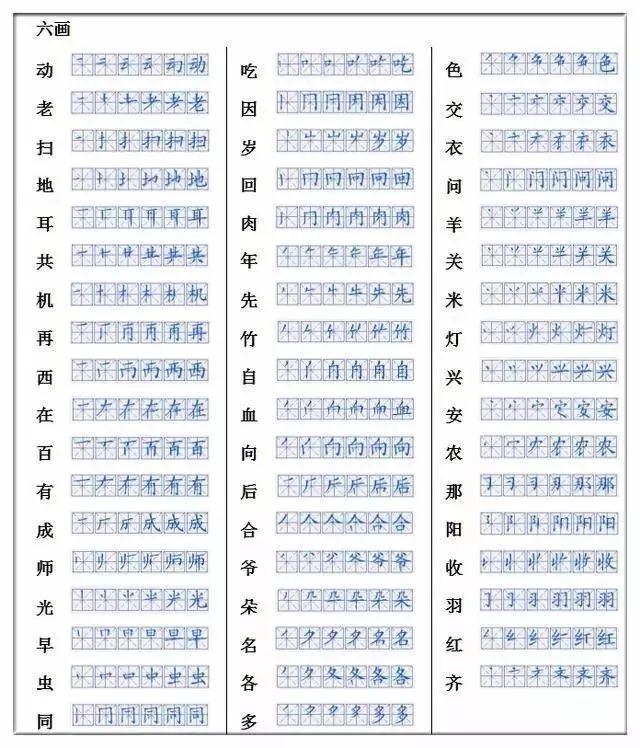 小学一年级汉字书写格式怎么写 汉字书写顺序口诀小学 启悟优选