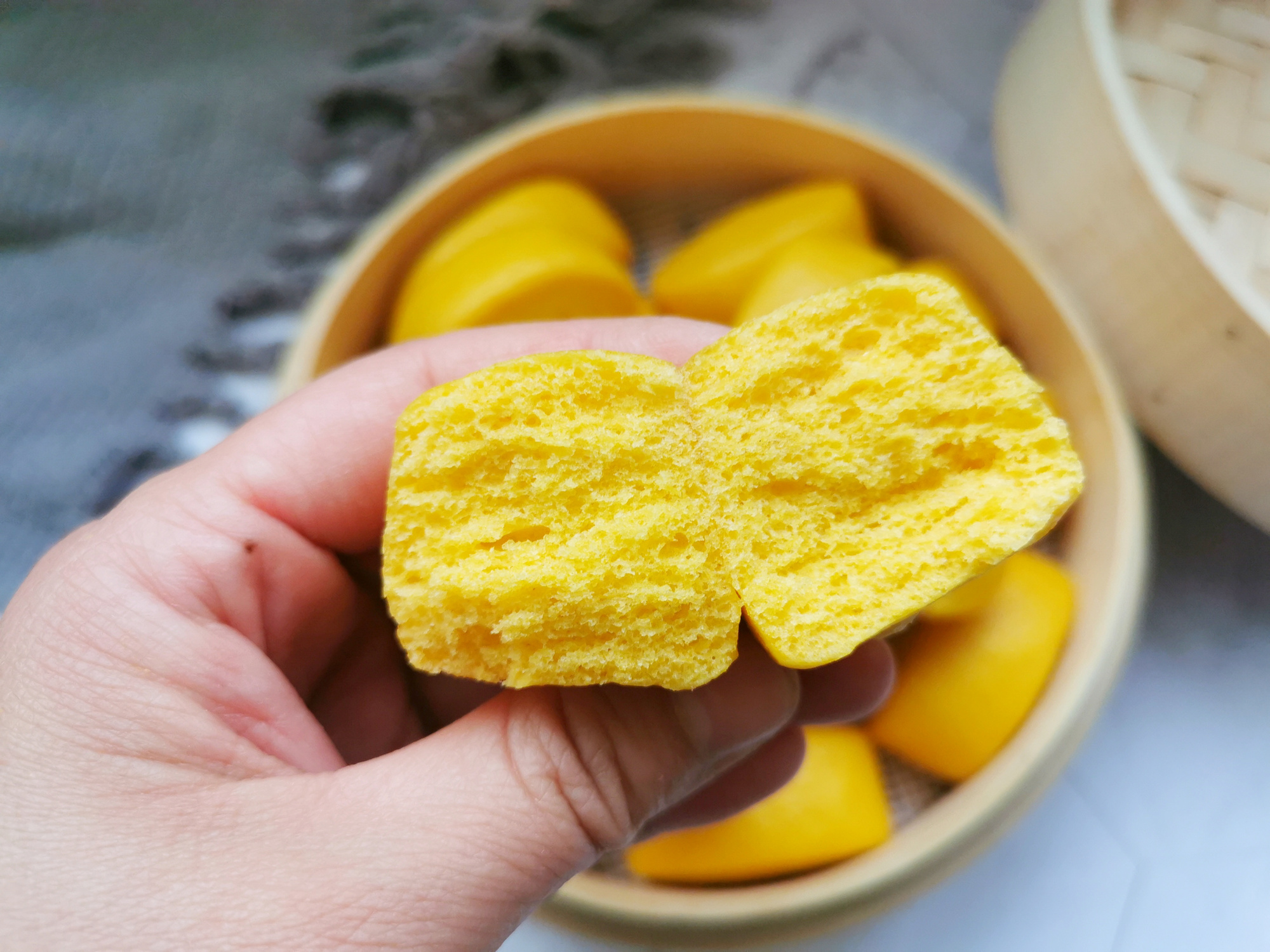 用南瓜山藥做饅頭，一次發酵，不加一滴水，全程只需30分鐘