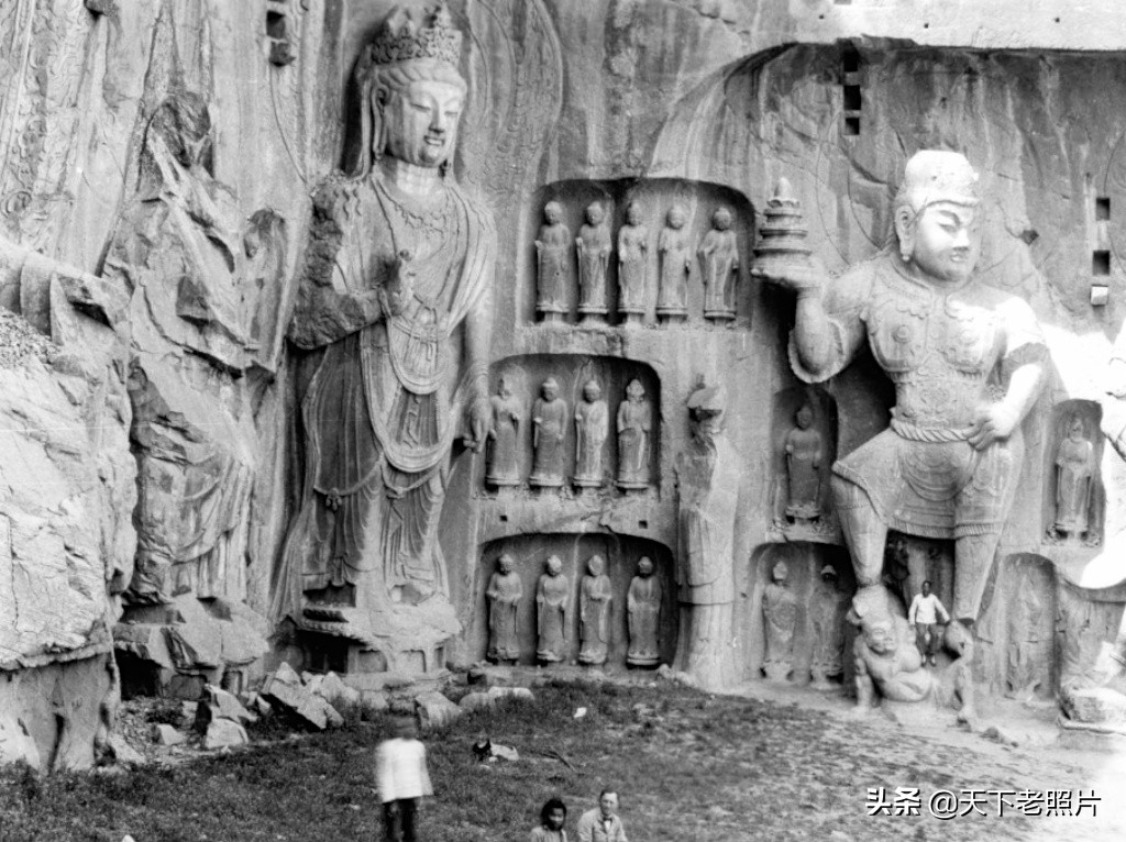 1938年的河南洛阳许昌老照片 许昌城门高耸龙门石窟鲜有游人