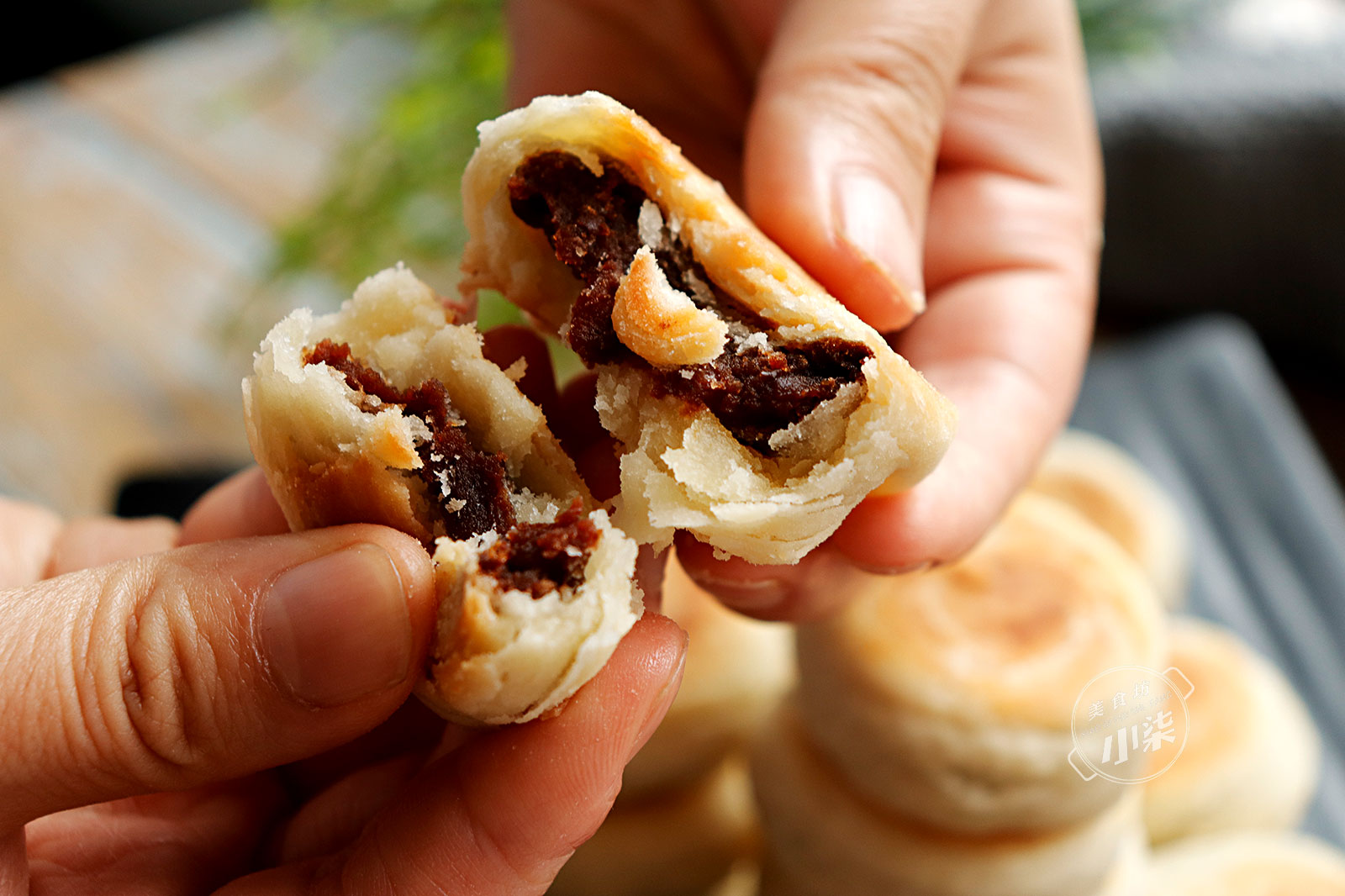 9元一斤豆沙饼做法，不用烤箱，咬一口香酥掉渣，学会可以摆摊了