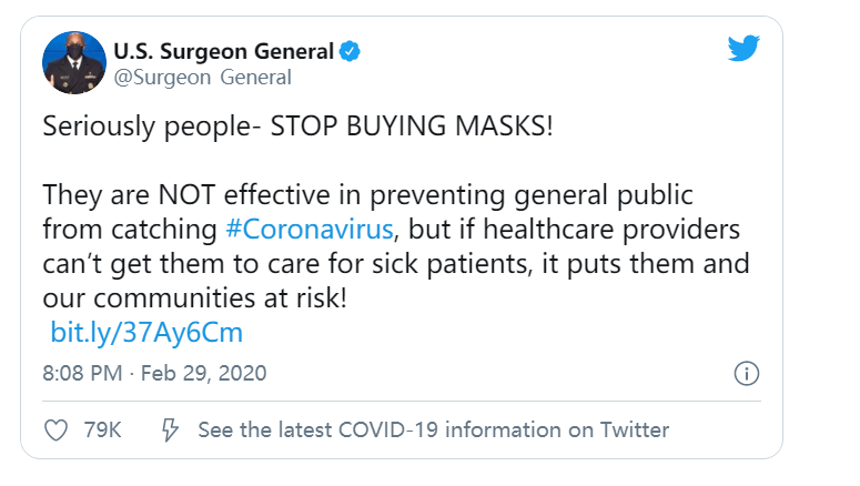 不怕新冠病毒傳播，就怕專家誤導，美國就這樣中招了