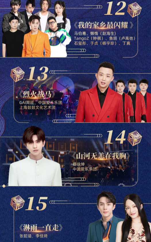 Newest 2021 CCTV network spring late: Cai Xukun solo, Zhang Shaohan and Li Jiaqi close sing song