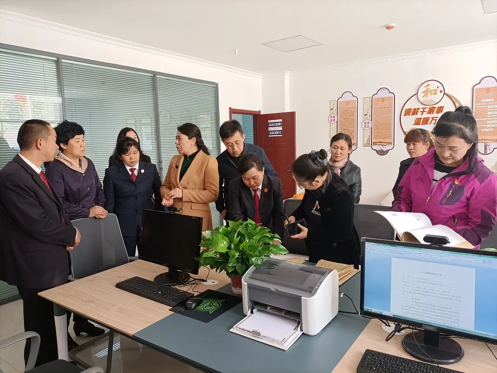 省妇联副主席马东平在靖远县调研《反家庭暴力法》实施情况