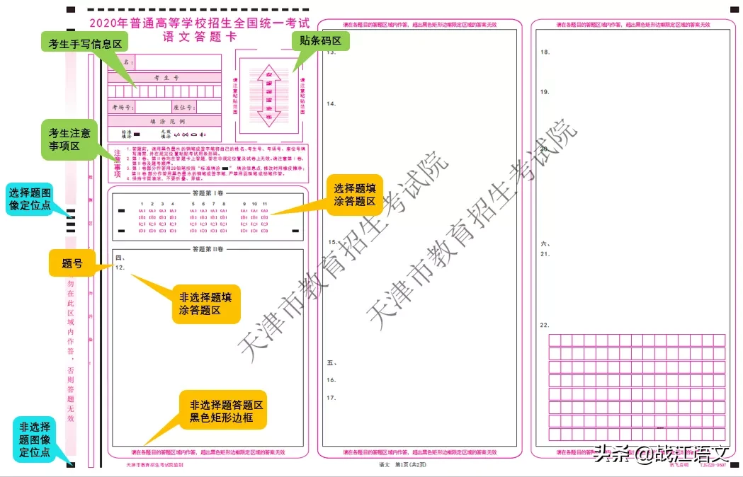 提前曝光！2020高考答题卡样式！公布官版答题规范和技巧