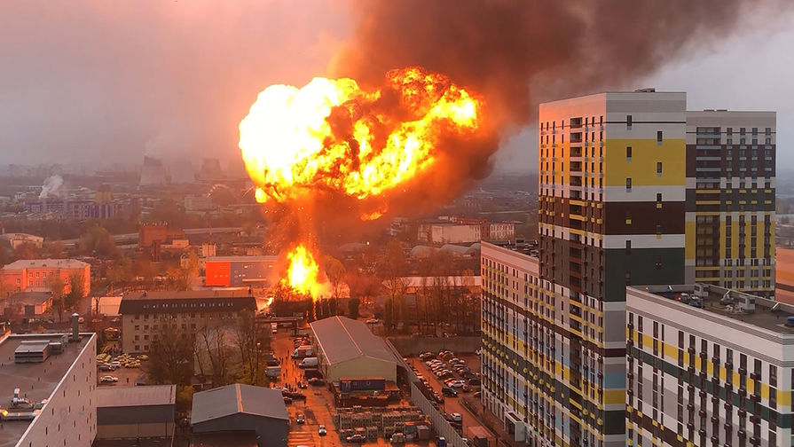 俄罗斯首都传出20声巨响天然气仓库剧烈爆炸蘑菇云触目惊心原创虹军事