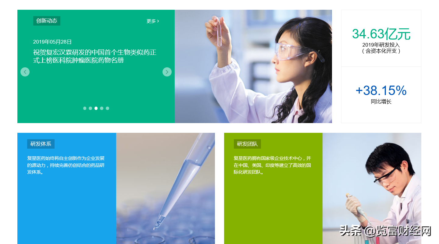 复星医药：生物药或将抢占海外市场，生物药进入收获期
