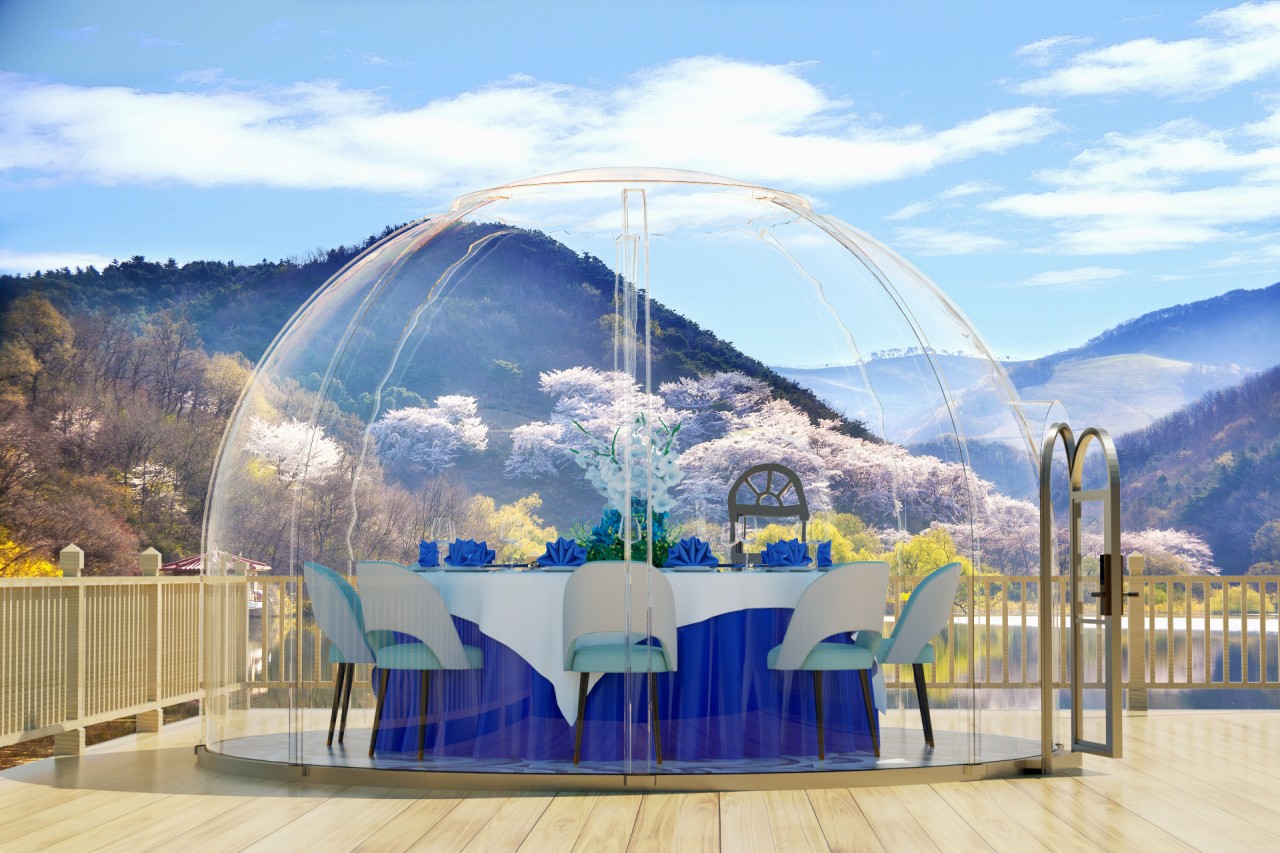 新型隔离式餐厅星空屋隔离病毒不隔离爱