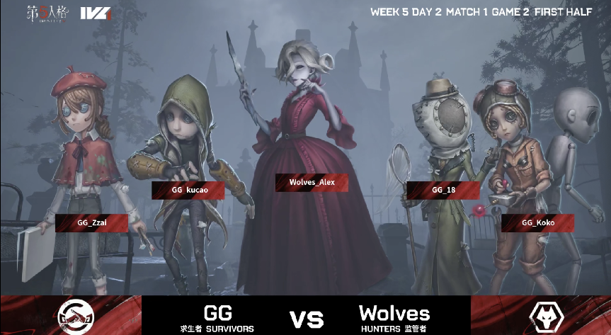 第五人格2021IVL夏季赛常规赛GG vs Wolves第二局