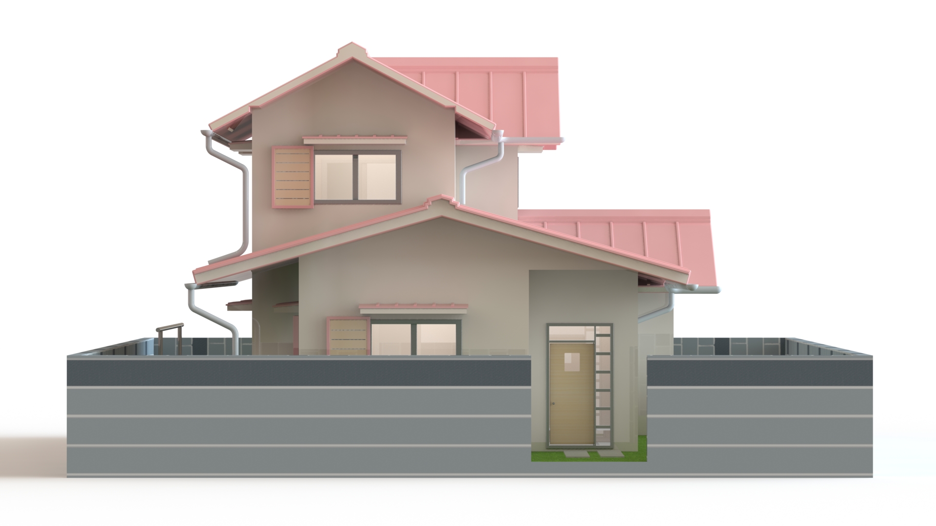 nobita双层别墅模型3D图纸 Solidworks设计