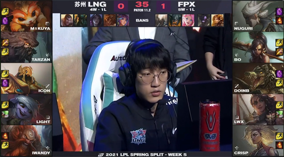 LOL: Doinb crocodilian sheet kills cliff sparrow, LNG of FPX 2-0 beat easily