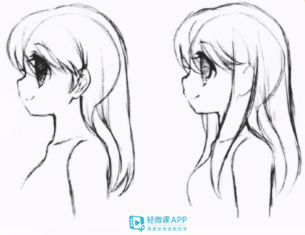 干货哦教你画漫画女生的长卷发