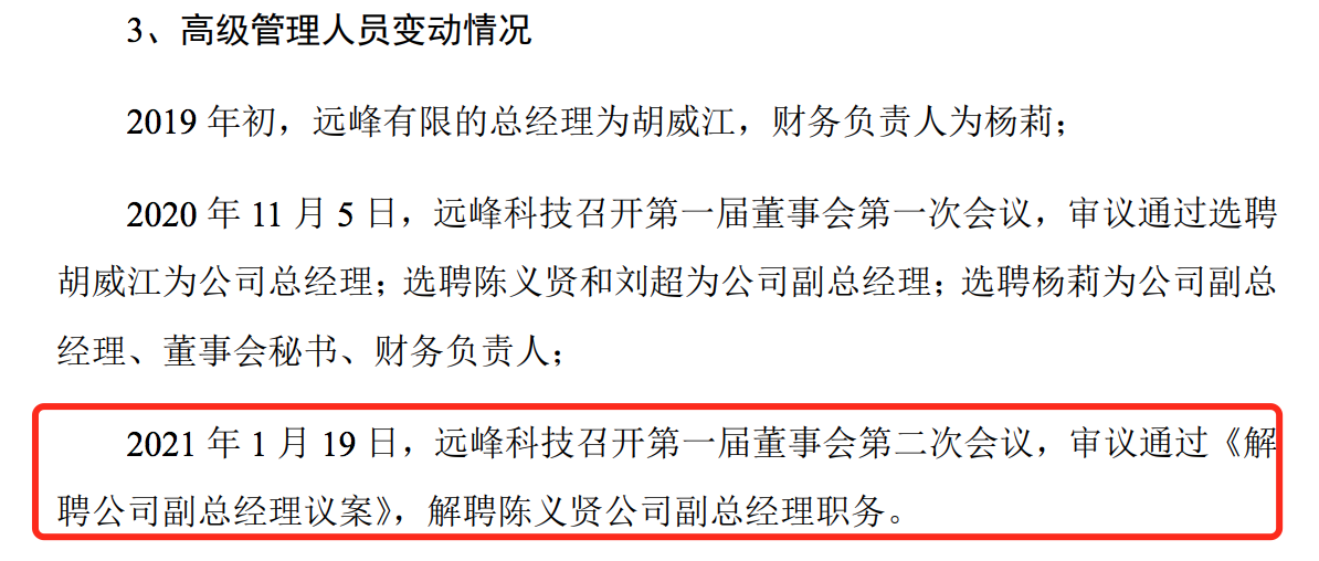 拆解远峰科技招股书：连续两年盈利，董事长换人，一副总经理被撤