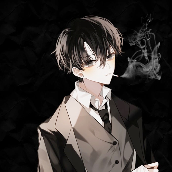 真心觉得男生抽烟的动作，很性感很帅气｜抽烟动漫个性手绘男头