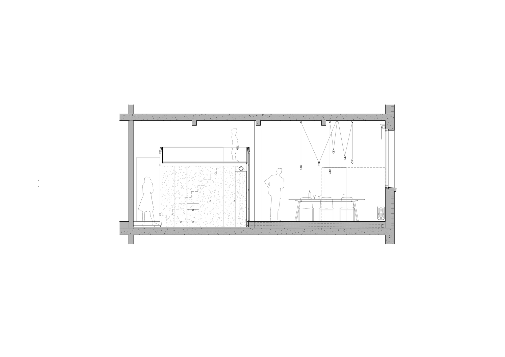 81m²巴黎公寓没有隔墙，一个中岛盒子藏起三室一卫