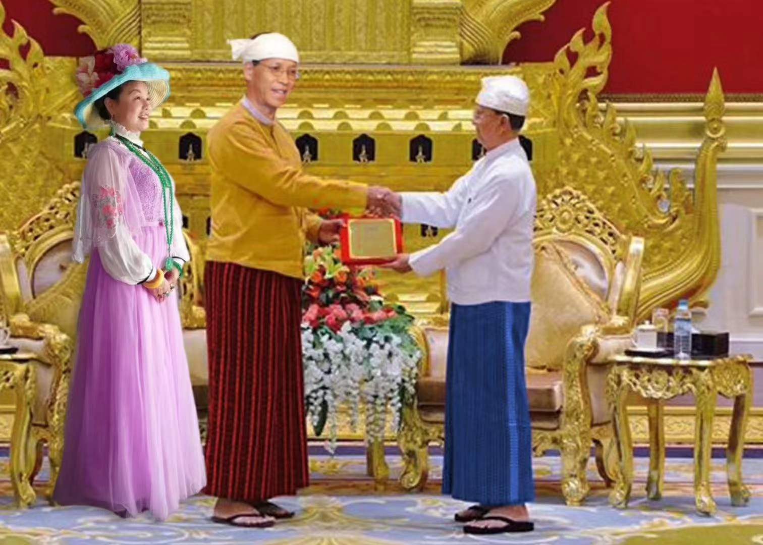缅甸国家联邦共和国赛茂康总统在缅甸总统府新春贺词