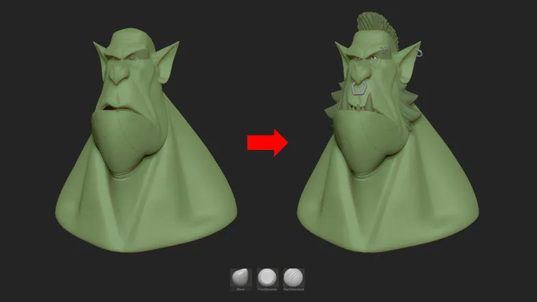 在ZBrush中制作3D兽人