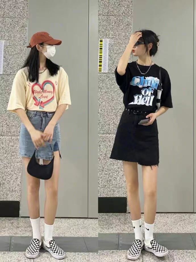 时髦个性的“印花T恤”，夏天这样穿才好看！让你告别路人感