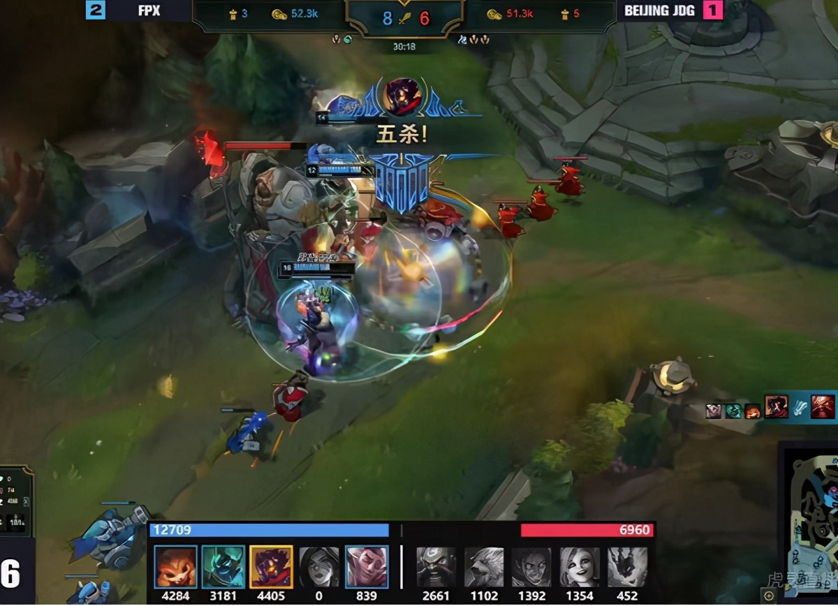 Doinb5 is killed! FPX is entered 4 strong, all sorts of days of small confidence flying a group restore in the round