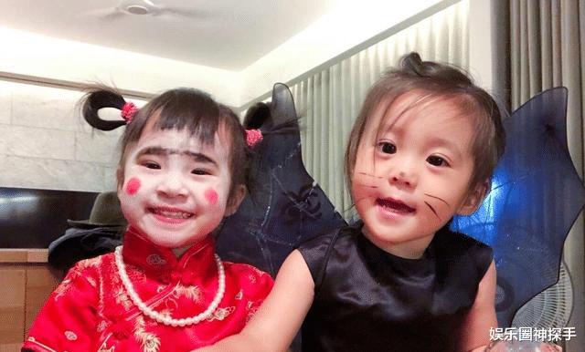 都说贾静雯女儿咘咘美，但她这几张合影，却被别人抢了“风头”？