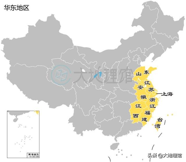 一组地图看中国六个地理大区:华北东北华东中南西南西北