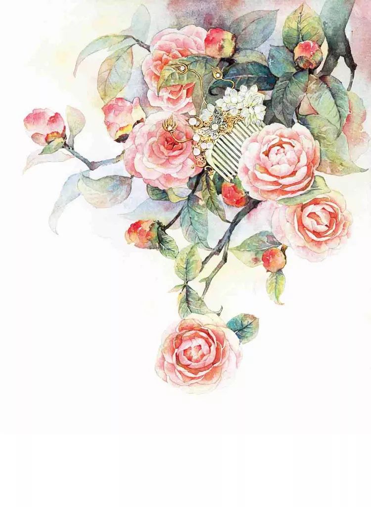 古风美物插画 | 裁为合欢扇，团团似明月