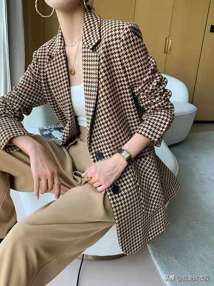 秋冬显瘦西装外套裁剪图，好看又显气质