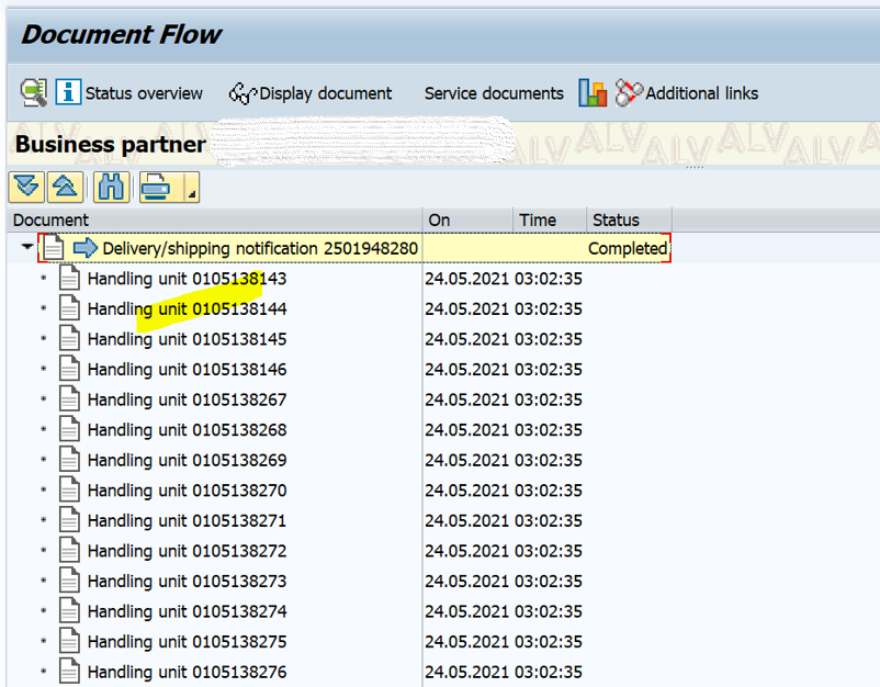 SAP HUM 内向交货单凭证流和Relationship Browser