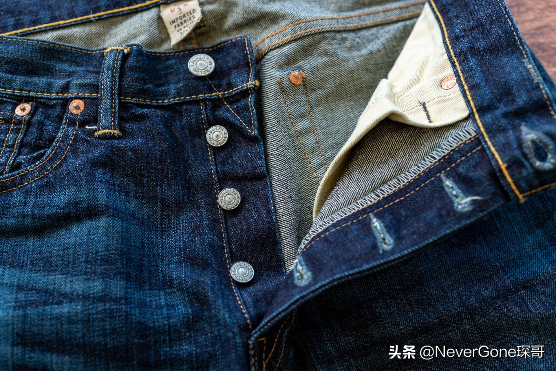 绕不开的袋花情节——一条RRL水洗赤耳牛仔裤