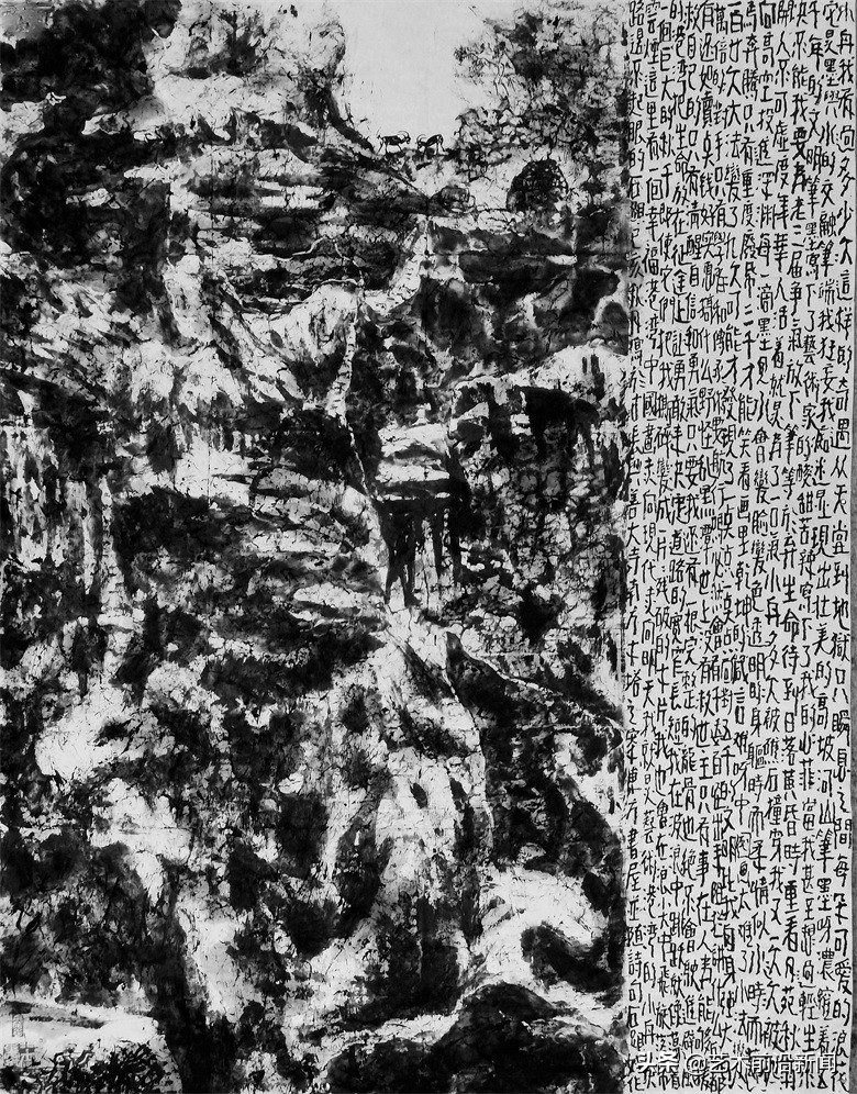 “石头娃”的水墨丹心——著名画家王小信创“水重乱柴皴”画法，彰显笔墨的力量