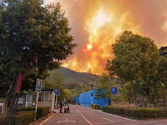 四川西昌发生森林火灾，当地组织千余人救援