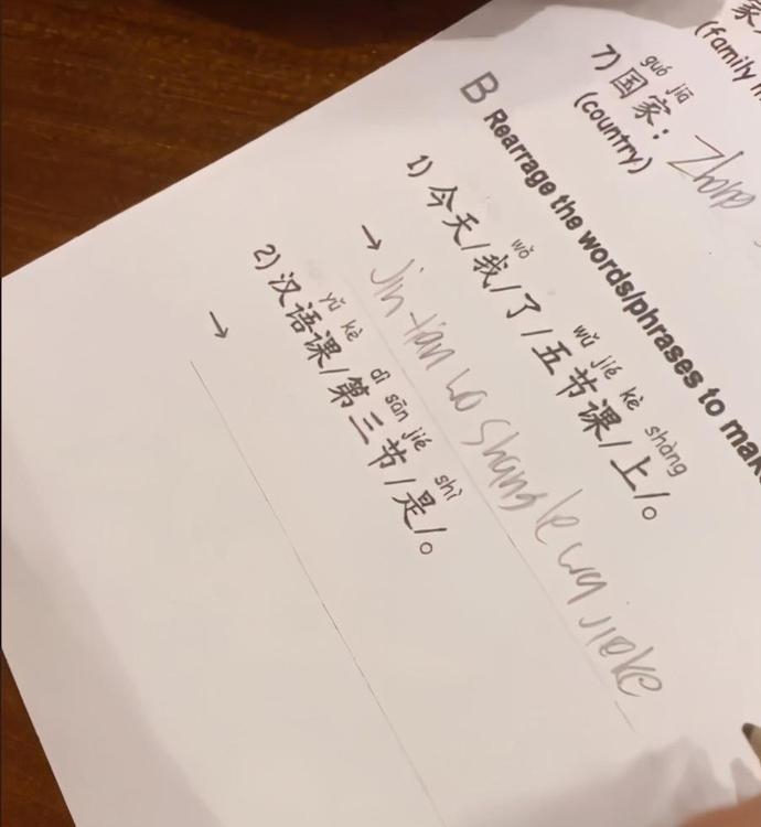 张柏芝二儿子罕曝光，侧脸不输谢霆锋，学简体字欲和爸妈来内地？